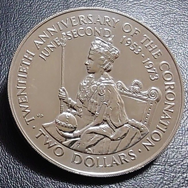 1973年 クック諸島 エリザベス2世戴冠式20周年記念銀貨 1973年 クック諸島 エリザベス2世戴冠式20周年記念銀貨