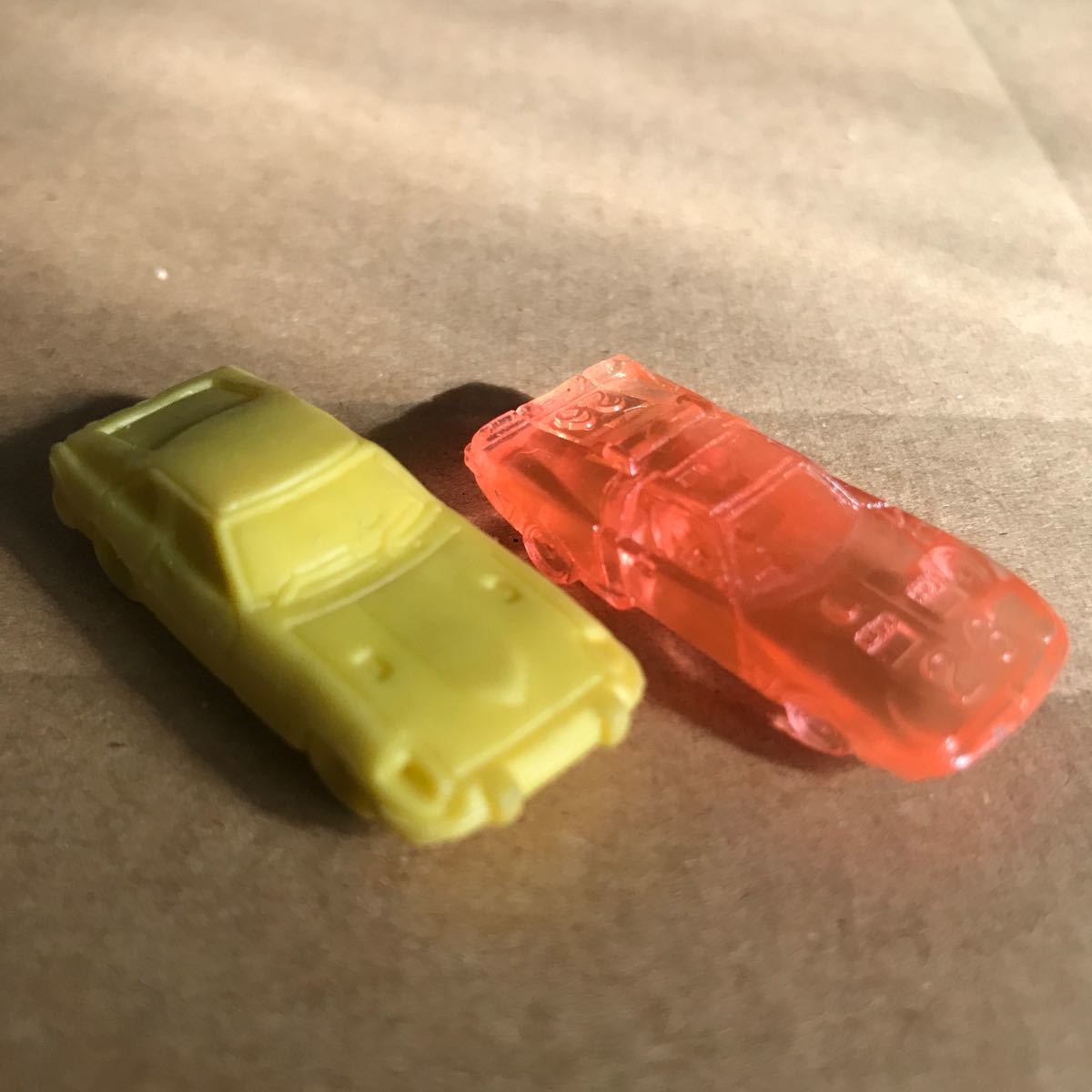  supercar eraser 10 piece ⑩② Nissan Lamborghini Lancia Mazda Toyota Ferrari Showa Retro that time thing cheap sweets dagashi shop Gacha Gacha car erasing 