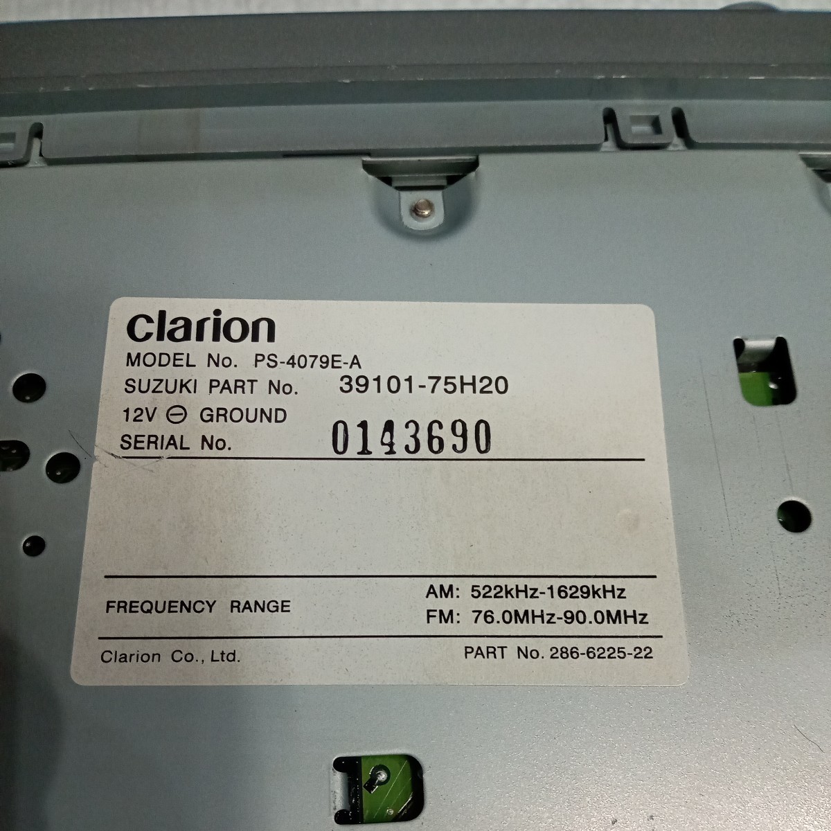  Suzuki SUZUKI Clarion Clarion PS-4079E-A 39101-75H20 работоспособность не проверялась Junk 