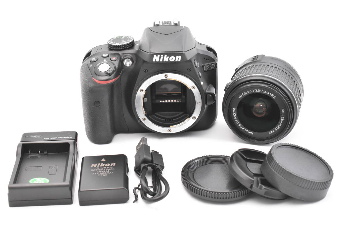 Nikon ニコン D3300 デジタル一眼レフカメラ ボディ + AF-S DX NIKKOR 18-55mm F3.5-5.6G VR II レンズ キット (t5331)