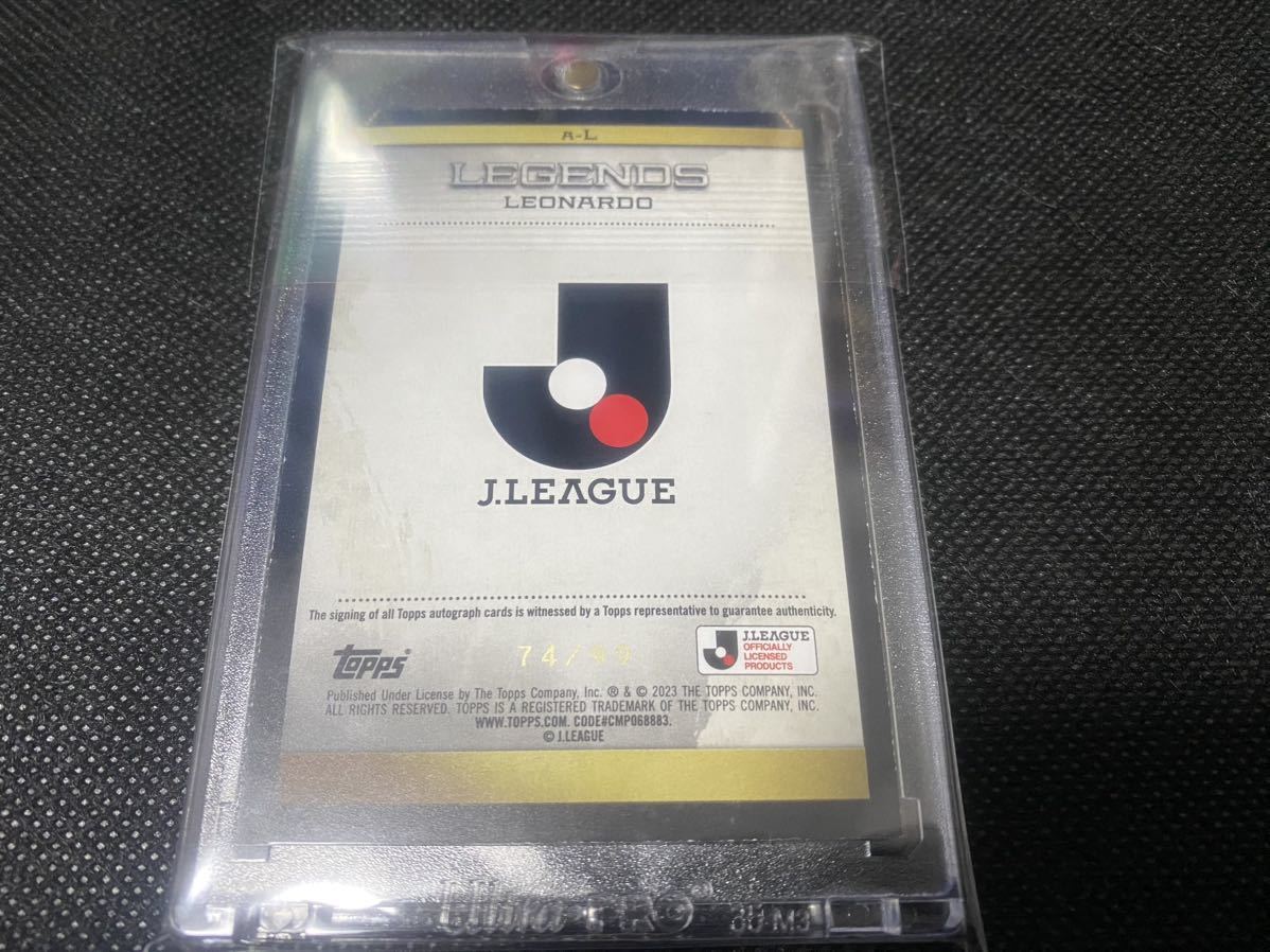 ★2023Topps Jリーグ フラッグシップ 鹿島アントラーズ レオナルド 直筆サインカード _画像3