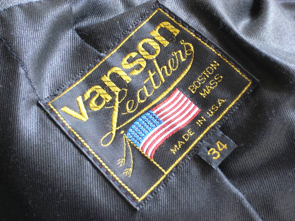 VANSON バンソン シングルライダースジャケット VANSON LEATHERS_34サイズ