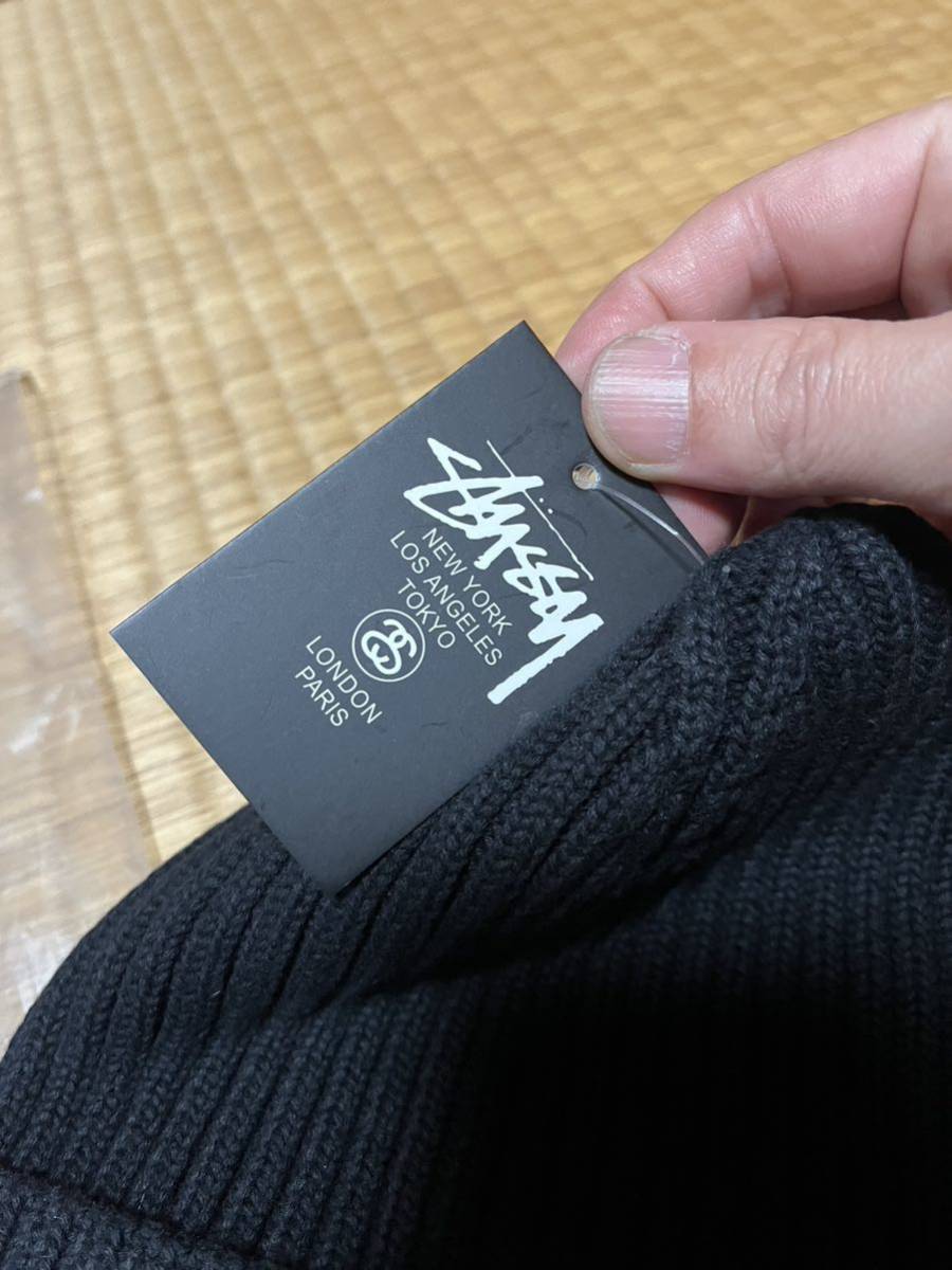 未使用　ステューシー　STUSSY ニットキャップ　黒　ブラック　/ メンズレディースブランド　ストリート　廃番　シンプル　1円〜_画像2