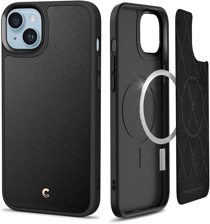 【CYRILL】 by Spigen シリル iPhone13 iPhone14 用 ケース MagSafe対応 レザー 磁力 ストラップホール付き 高弾性 耐久性 カメラ保護 Qi充_画像1