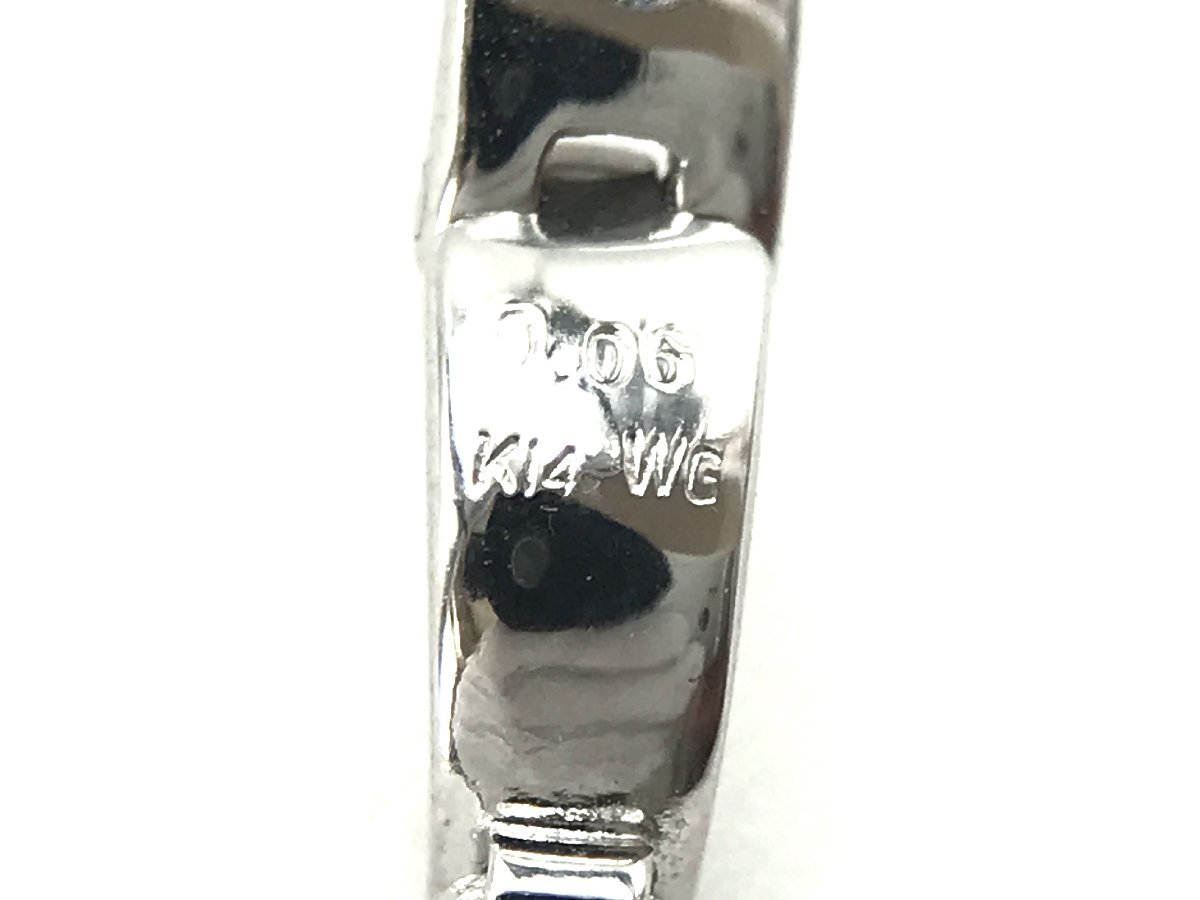 ペンダントトップ バロックパール直径 約10.7mm D0.06ct K14WG 4.0g (貴金属) ホワイトゴールド ダイヤモンド