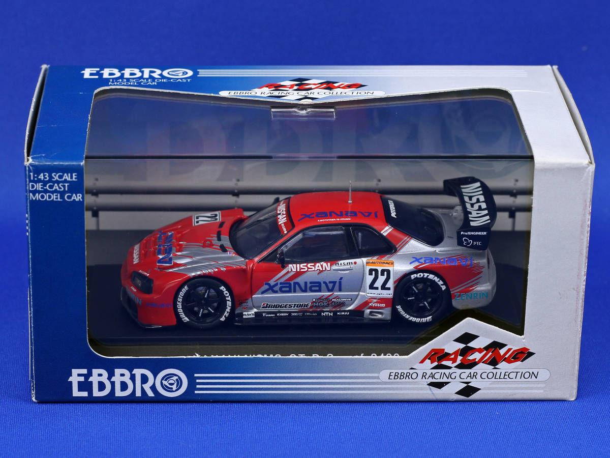 EBBRO 1/43 2002 JGTC XANAVI NISMO R34 GT-R #22　2400台限定品！ エブロ ザナヴィ ニスモ 日産 NISSAN スカイライン