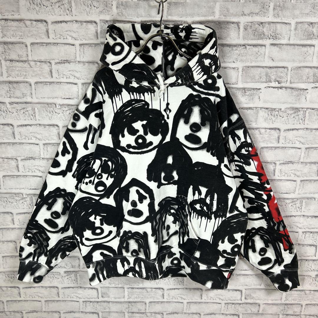 Supreme × Yohji Yamamoto シュプリーム × ヨウジヤマモト パーカー 限定コラボ 総柄 L 冬服 秋服 古着 プルオーバー  ストリート