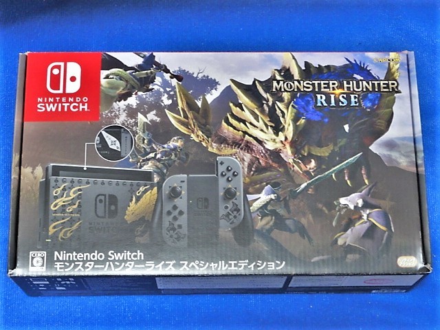 【箱付き】Nintendo Switch 本体のみ モンスターハンターライズ スペシャルエディション ニンテンドースイッチ 保護フィルム付き