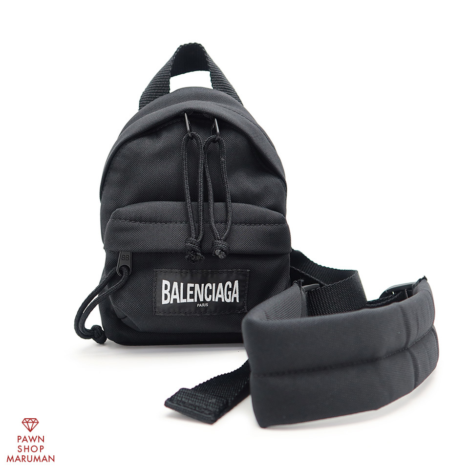  Balenciaga Mini rucksack * shoulder 656060 poly- amido black [ circle ten thousand quality store ]