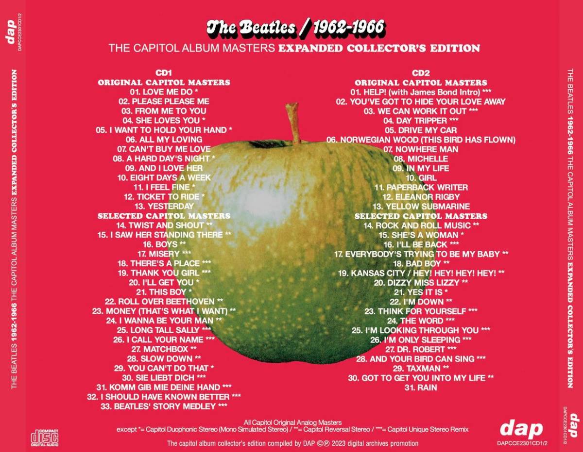 THE BEATLES / 1962-1966 (赤) & 1967-1970 (青) THE CAPITOL ALBUM MASTERS (新品輸入盤 2CD+2CDセット) ◇DAP_画像4