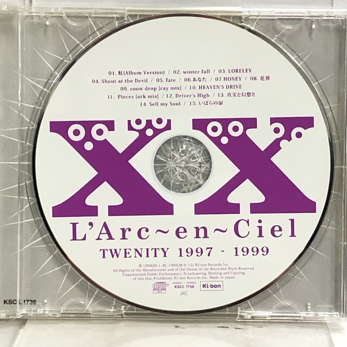 TWENITY 1997-1999 Ki/oon Sony キューン ソニー L'Arc~en~Ciel CD_画像3