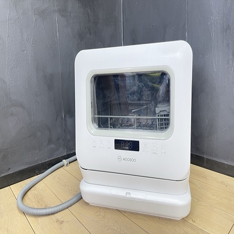 MOOSOO 食洗機 【中古】動作保証 MX10 工事不要 食器洗い乾燥機 家電製品 小型 ホワイト /56193