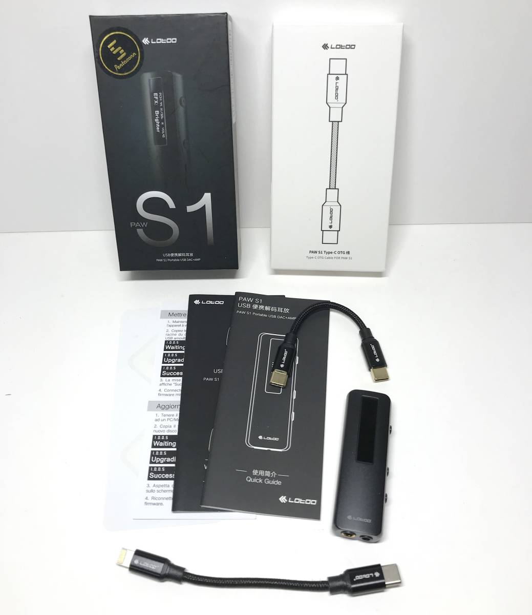  used beautiful goods LOTOO PAW S1 Lightning attached DSD128/PCM384 correspondence headphone amplifier USB-DAC amplifier 