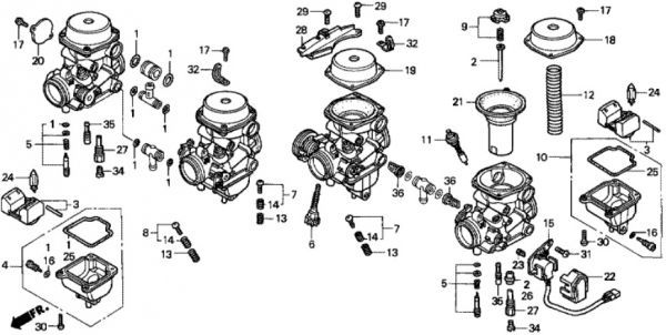 SC40 純正 キャブレター ガスケット 送料250円～ CB1300SF スーパーフォア CB1300F キャブ パッキン SF オーリング　.maz_ＳＣ40　Ｅ-19-1　キャブレター部品