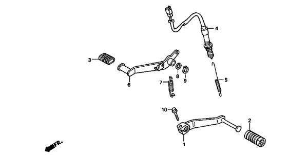 MC20 純正 チェンジゴム 送料250円～ VT250 スパーダ SPADA シフトペダル ラバー VT250J シフト ペダル ゴム .kr3の画像2