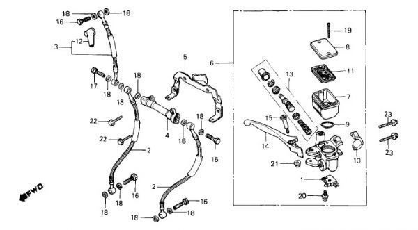 MC03 純正 フロント キャリパー OHセット CB250N スーパーホーク HAWK Ⅲ ブレーキ ピストン シール CB400D ホーク 3 NC04 .3ma3/ma3x2_F-4-1 　