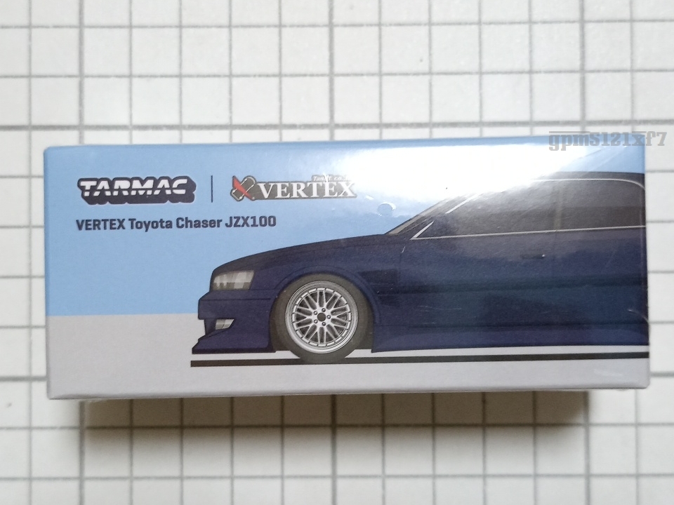 日本未発売 1/64 Tarmac Works Vertex TOYOTA CHASER JZX100 トヨタ チェイサー メタリックブルー_実際の商品画像です。