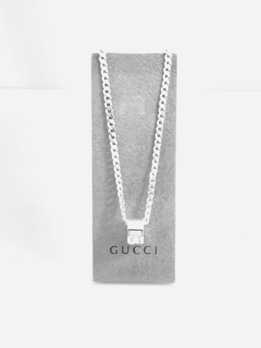 【超美品！送無】GUCCI☆グッチ カットアウトGリング ネックレス シルバー925 リング、ピアス、ブレスレット_画像2