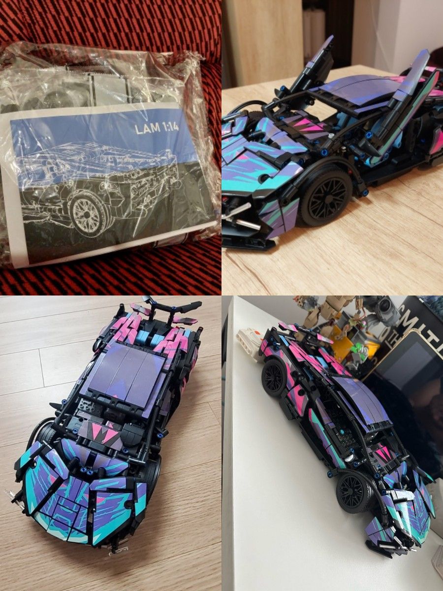 cyberpunk lam　ランボルギーニ　レゴブロックLEGO互換　インテリア　 スーパーカー　バレンタイン　ホワイトデー　黒