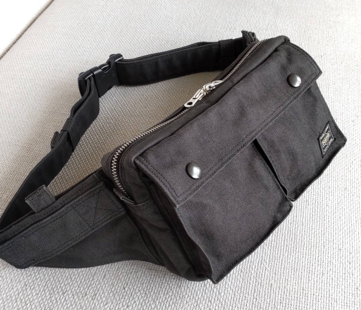 ★良品★ PORTER SMOKY WAIST BAG ポーター スモーキー ウエストバッグ BLK 吉田カバン_画像1