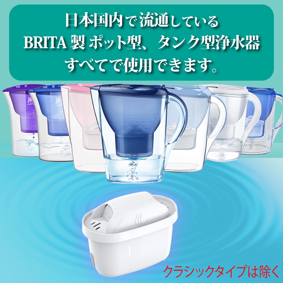 浄水ポットカートリッジ 互換品 6個セット （ブリタ マクストラ BRITA MAXTRA 対応） 浄水ポット用 タンク型浄水器用 互換用フィルター_画像8