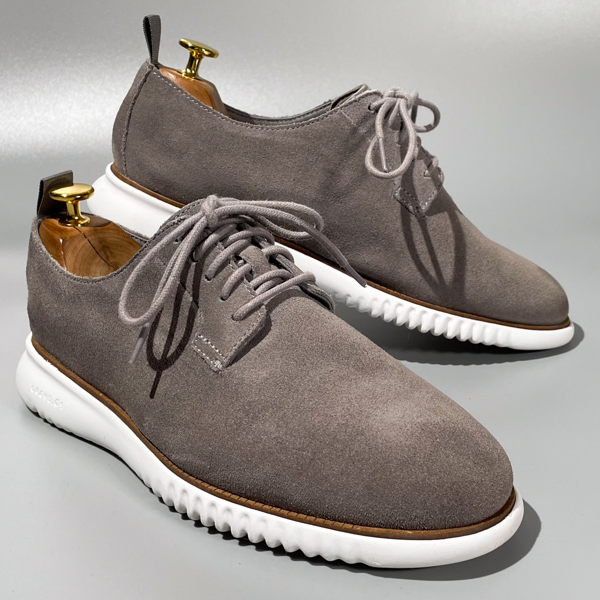  быстрое решение COLE HAAN Cole Haan ZEROGRAND Zero Grand простой tu железный Stone мужской кожа спортивные туфли замша 25.5cm E1842