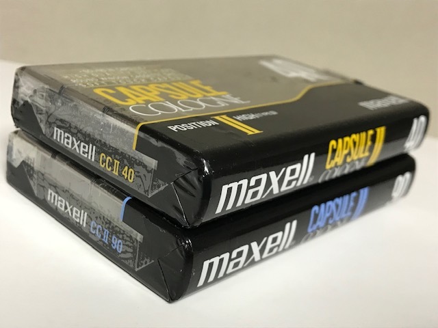 当時物 1987年 マクセル maxell CAPSULE COLOGNE ハイポジション カセットテープ 40分 90分 2種 デッドストック 昭和レトロ 希少_画像6