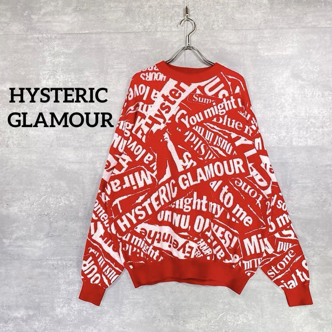 『HYSTERIC GLAMOUR』ヒステリックグラマー (L) 総柄セーター_画像1