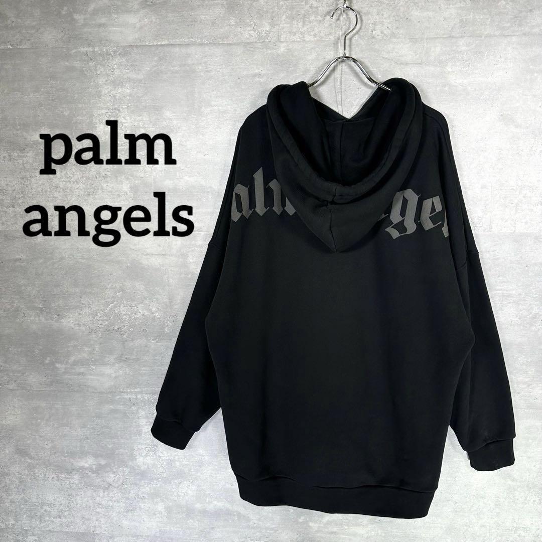 『palm angels』 パームエンジェルス (L) ロゴプリントパーカー