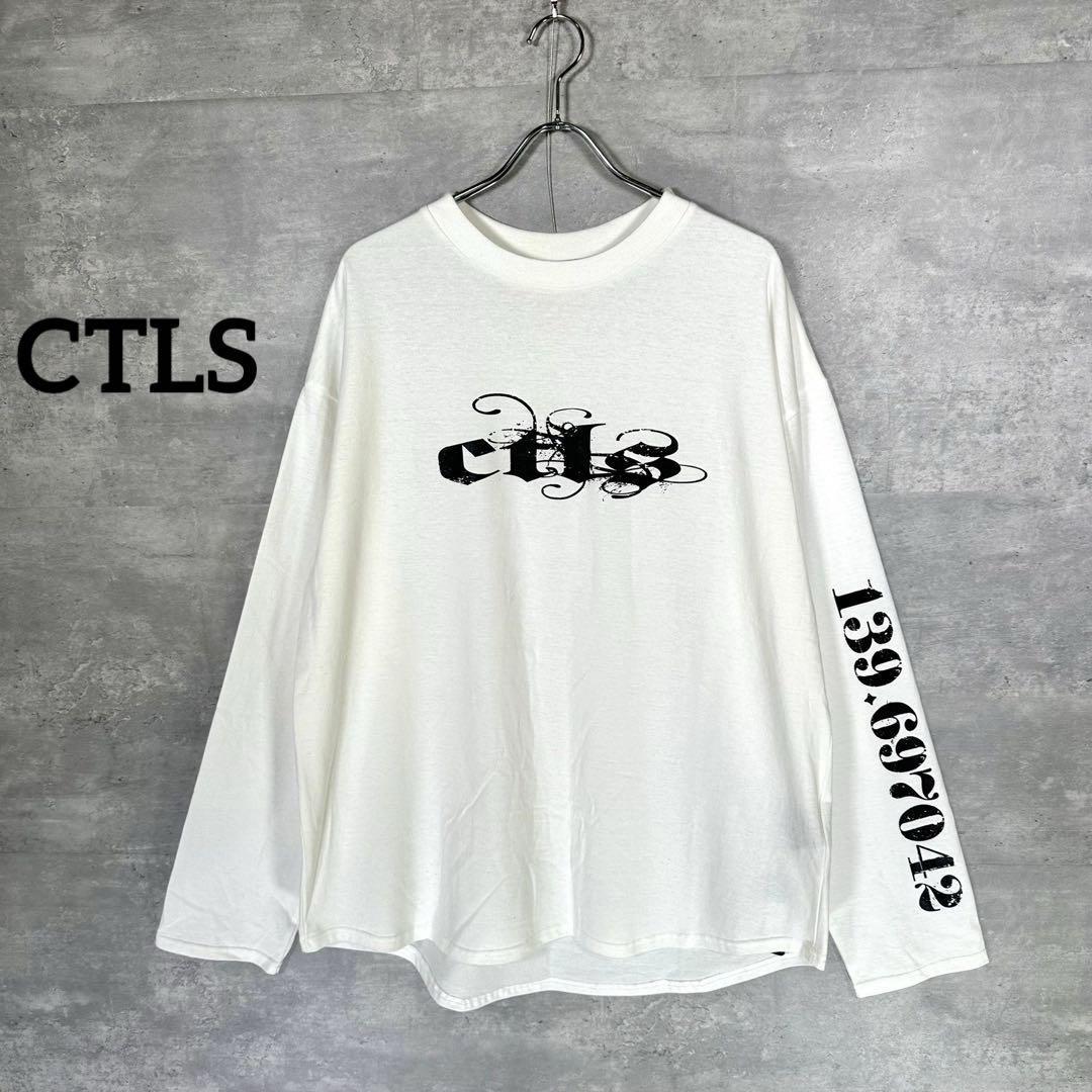 『CTLS』 カタリスト (1) ペイントプリント 長袖Tシャツ / ホワイト