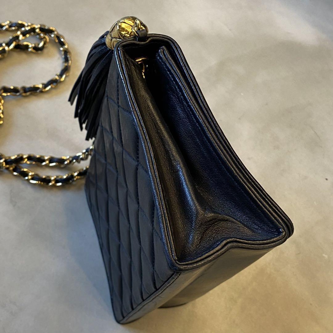 CHANEL★シャネル フリンジチェーンショルダー Aランク シャネル フリンジ チェーン ショルダーバック(シャネル(CHANEL