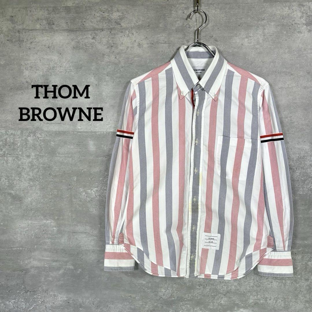 『THOM BROWNE.』 トムブラウン ストライプシャツ_画像1