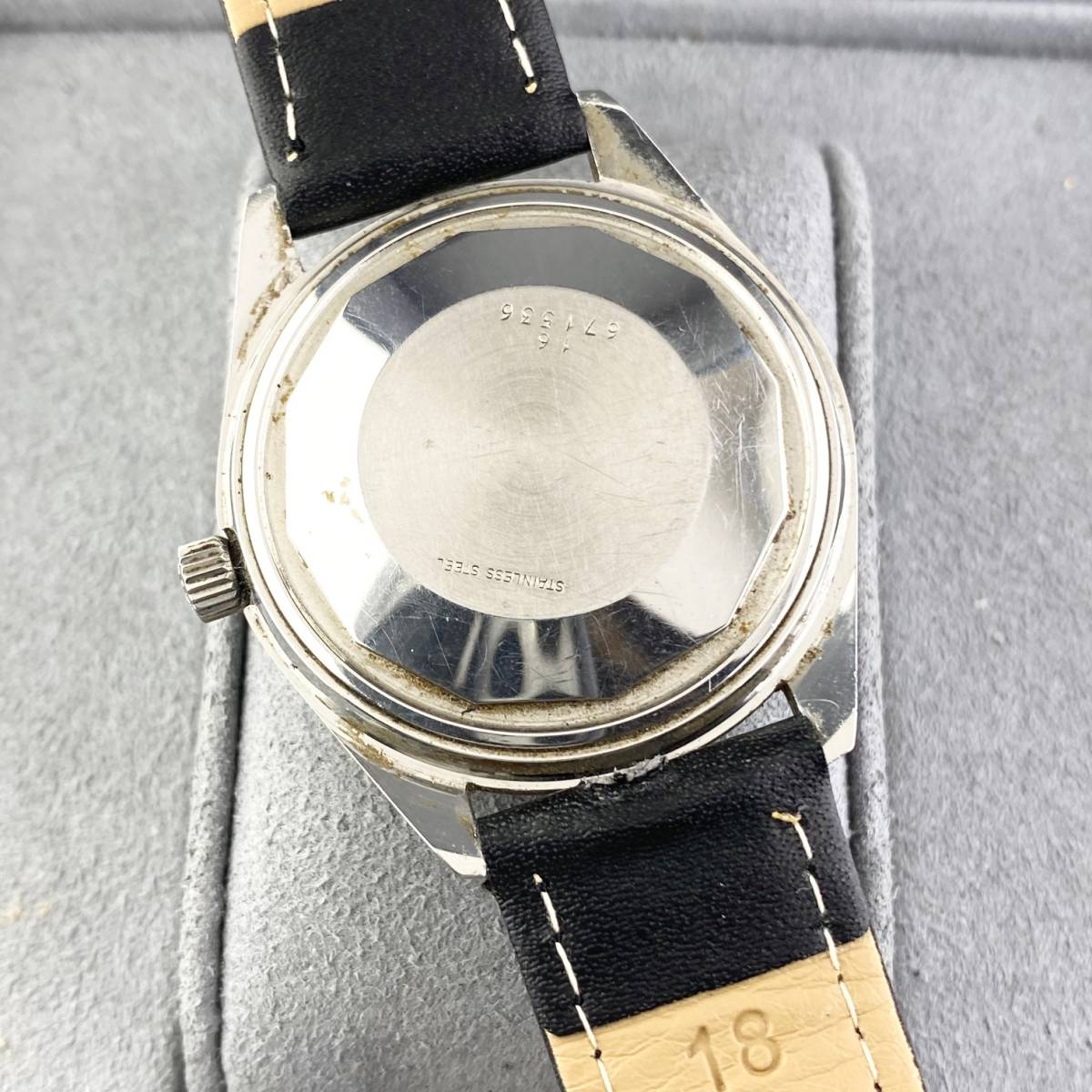 【1円〜】LONGINES ロンジン 腕時計 メンズ AT 自動巻 ADMIRAL アドミラル ファイブスター シルバー文字盤 ラウンドフェイス デイト 可動品_画像6