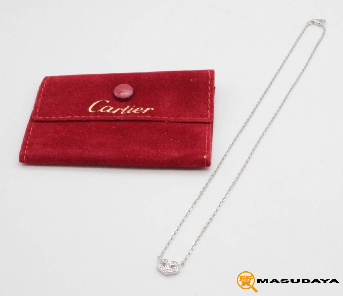 ◆◇【美品】Cartier カルティエ Cハート ダイヤモンド ネックレス 750/K18WG◇◆_画像1