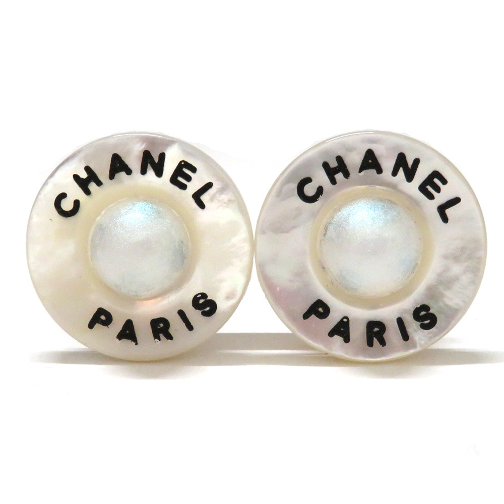 中古 シャネル イヤリング ヴィンテージ フェイクパール ABランク ゴールド金具 ホワイト アクセサリー 小物 CHANEL【送料無料】【三田店】_画像1