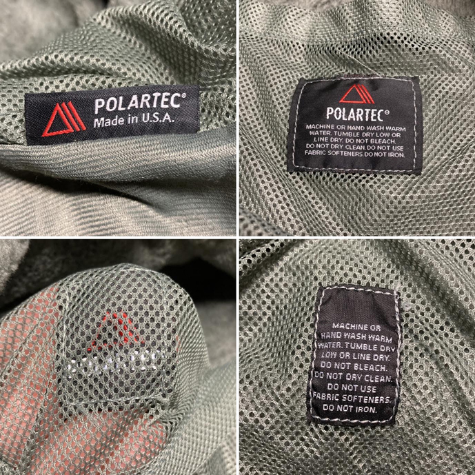 訳ありUSED アメリカ軍実物放出品 フォリッジグリーン Polartec/ポーラテック ECWCS Gen3 Level3 フリースジャケット M/Lサイズ_画像8