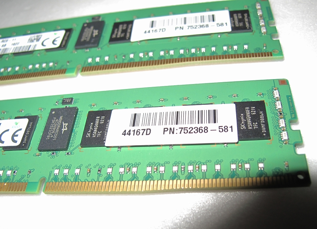 ◇AA　SK Hynix HMA41GR7MFR4N-TF - PC4-17000(DDR4-2133PC4-2133P) ECC REGRegistered 288Pin DDR4 RDIMM 8GB　　2枚組_画像3