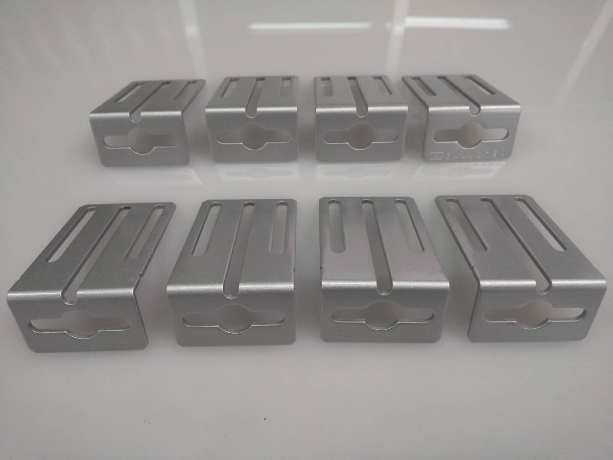  free shipping silver color L type metal fittings L angle 40mm width 25mm×60mm 8 piece unused goods two or more pieces exhibiting 