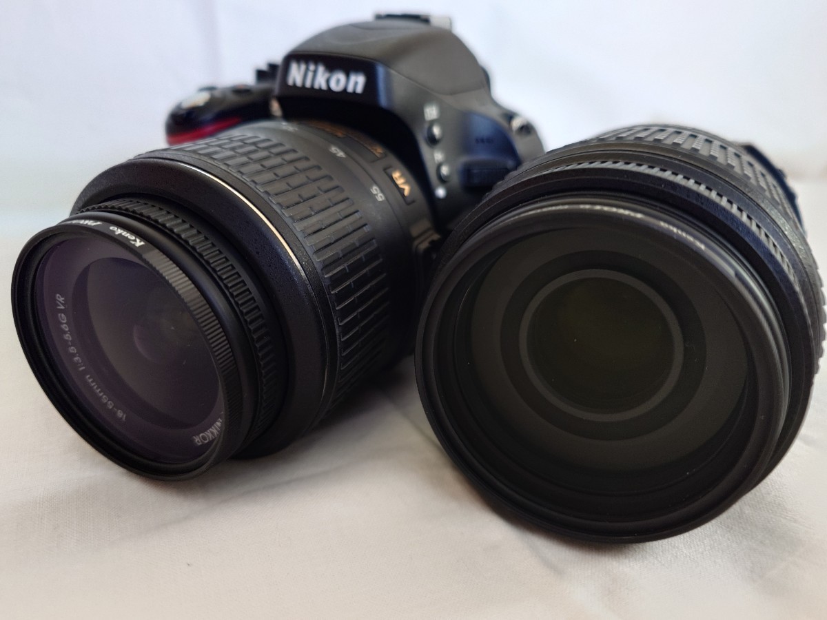 ニコン Nikon デジタル一眼 D5100 ダブルズームキット AF-S DX NIKKOR 18-55mm f/3.5-5.6G VR AF-S DX NIKKOR 55-300mm f/4.5-5.6G ED VR_画像3