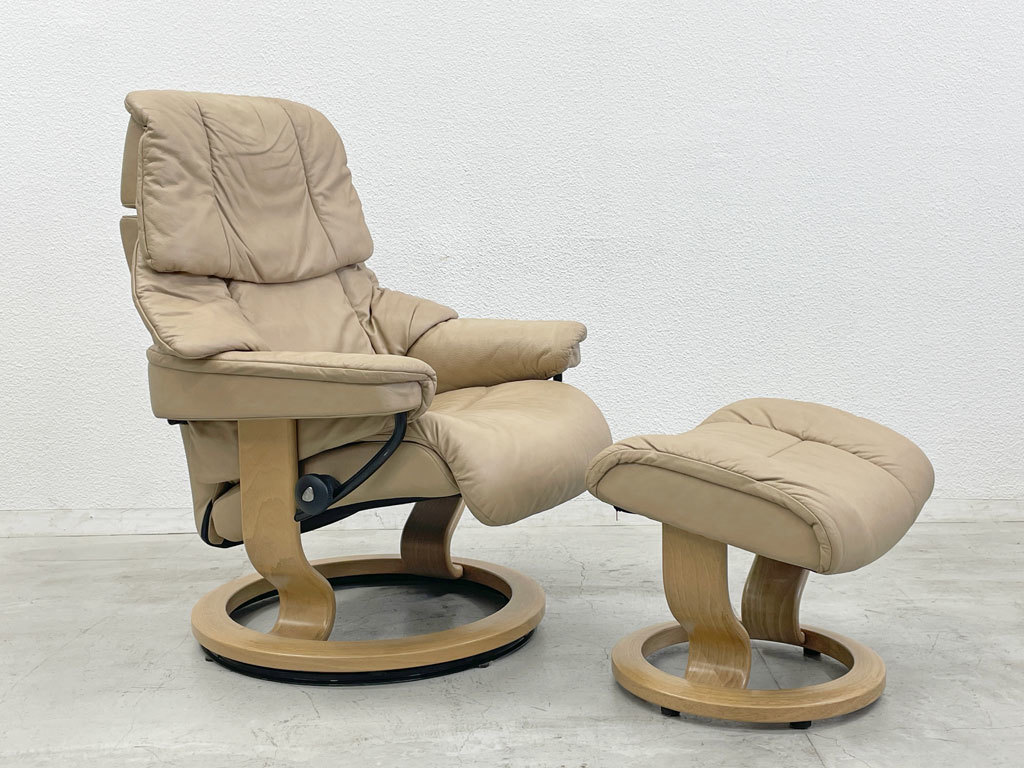 〓 エコーネス EKORNES ストレスレスチェア Stressless レノ RENO リクライニングチェア オットマンセット_画像2