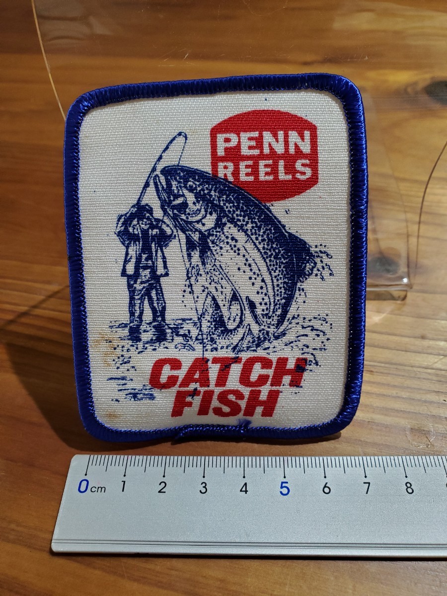 ペン リール ワッペン PENN REELS CATCH FISH ビンテージ 汚れあり_画像2