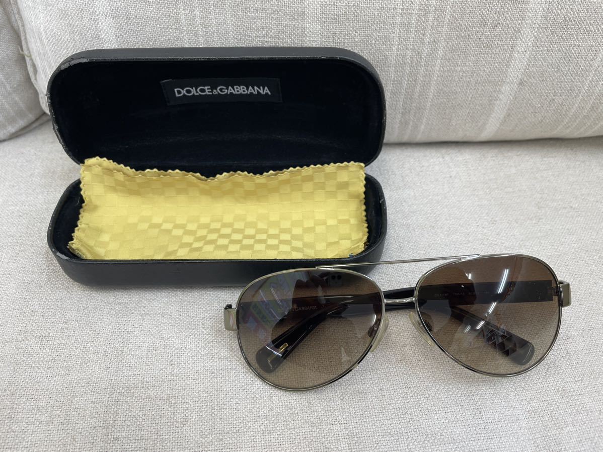 D&G ドルチェ&ガッバーナ　サングラス　DOLCE&GABBANA 箱付き　度なし　62□12_画像1