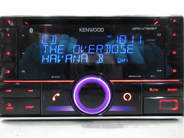 ケンウッド 2DIN CDプレーヤー DPX-U750BT CD USB ブルートゥース AUX 動作確認済み 中古_画像6