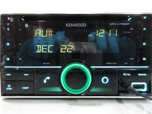 ケンウッド 2DIN CDプレーヤー DPX-U750BT CD USB ブルートゥース AUX 動作確認済み 中古_画像8