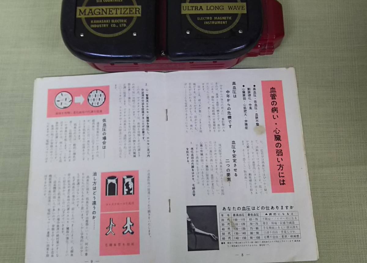 MAGNETIZER マグネタイザー 電磁波治療器 電磁シャワー治療器 本体と冊子_画像9