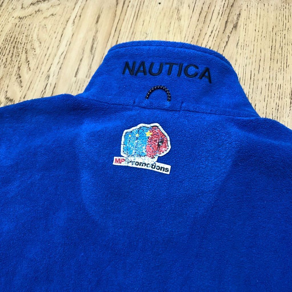 NAUTICA /ノーティカ /メンズXXL フリースベスト ジャケット ロゴ刺繍 ブルー アウター 大きいサイズ アメカジ USA古着_画像7