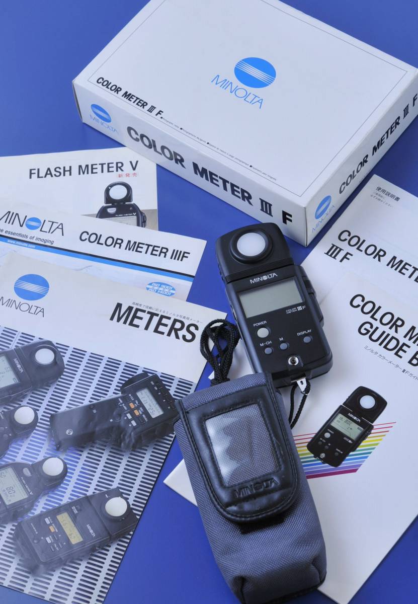 美品 箱付 ミノルタ MINOLTA COLOR METER III F +カタログ3種付!!の画像1