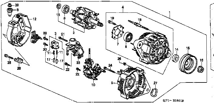 ホンダ E-JA2 トゥデイ レクチファイヤーASSY RECTIFIER ASSYGenuineE07A MT XL EXTRA HONDA 純正 JDM OEM メーカー純正品_画像1