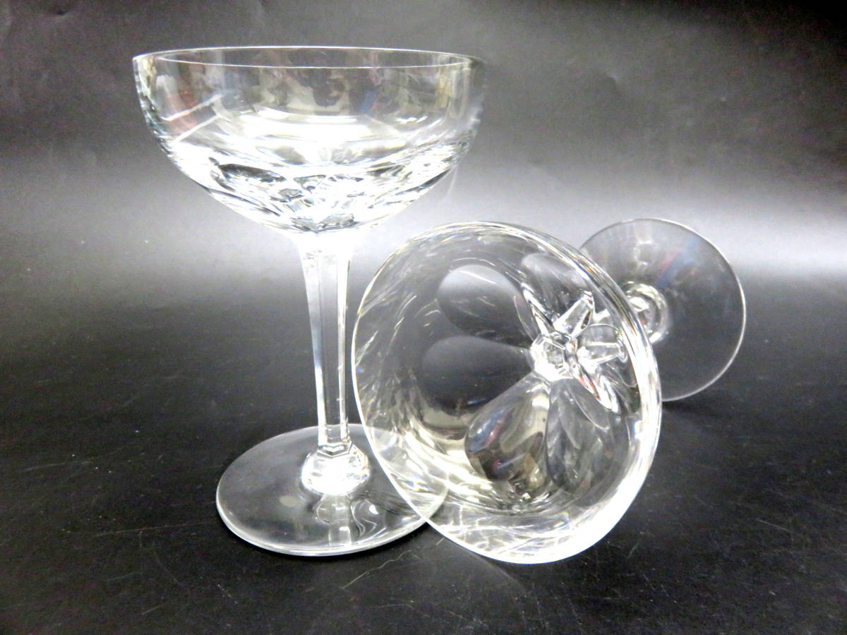 Baccarat バカラ　シャンパンクープ 2客セット　クリスタルガラス　グラス　酒器　洋食器