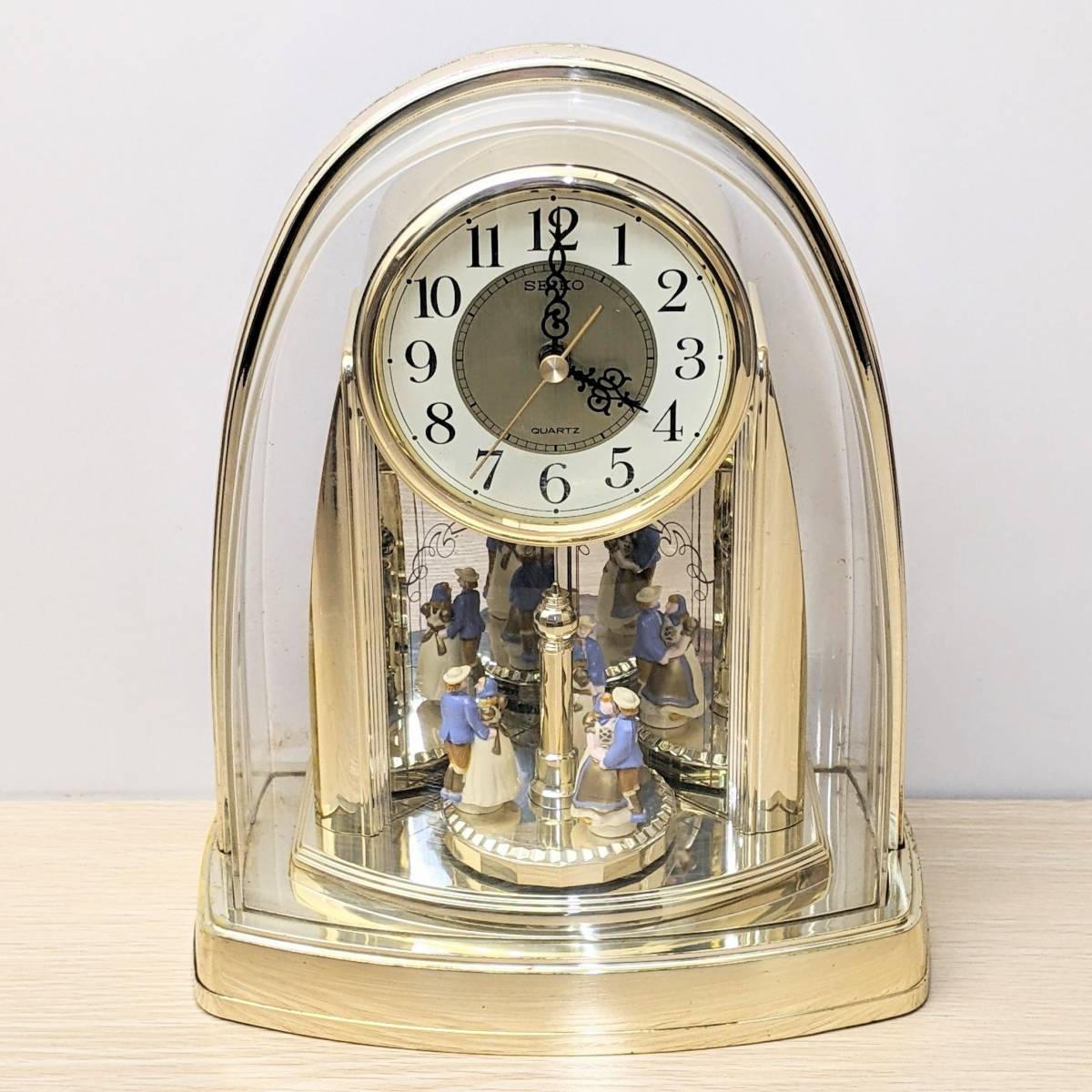 【1142.1146】置時計まとめ SEIKO セイコー maruman 掛け時計 ヴィンテージ 木 インテリア クオーツ 三点セット ノスタルジック 時計 家具の画像7